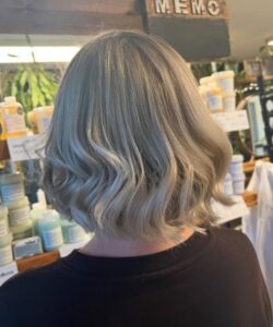 Precision cut with glossy autumn balayage tones at The Dumb Brunette in Nottingham